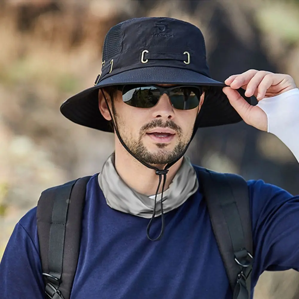 New Wide Brim Fisherman Hat Sun Protection Breathable UV Anti Cap Mesh Holes Summer Hat Outdoor Fishing Hiking Climb
New Wide Brim Fisherman Hat Sun Protection Breathable UV Anti Cap Mesh Holes Summer Hat Outdoor Fishing Hiking Climb