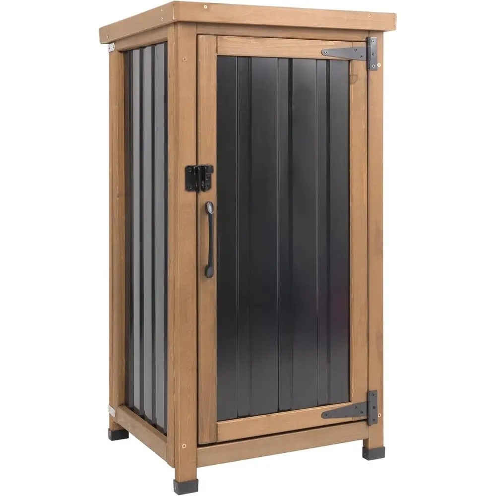 Durable Outdoor Wooden and Metal Storage Cabinet with Weatherproof Roof, Removable Shelves, Lockable Door, and Adjustable Feet
Durable Outdoor Wooden and Metal Storage Cabinet with Weatherproof Roof, Removable Shelves, Lockable Door, and Adjustable Feet