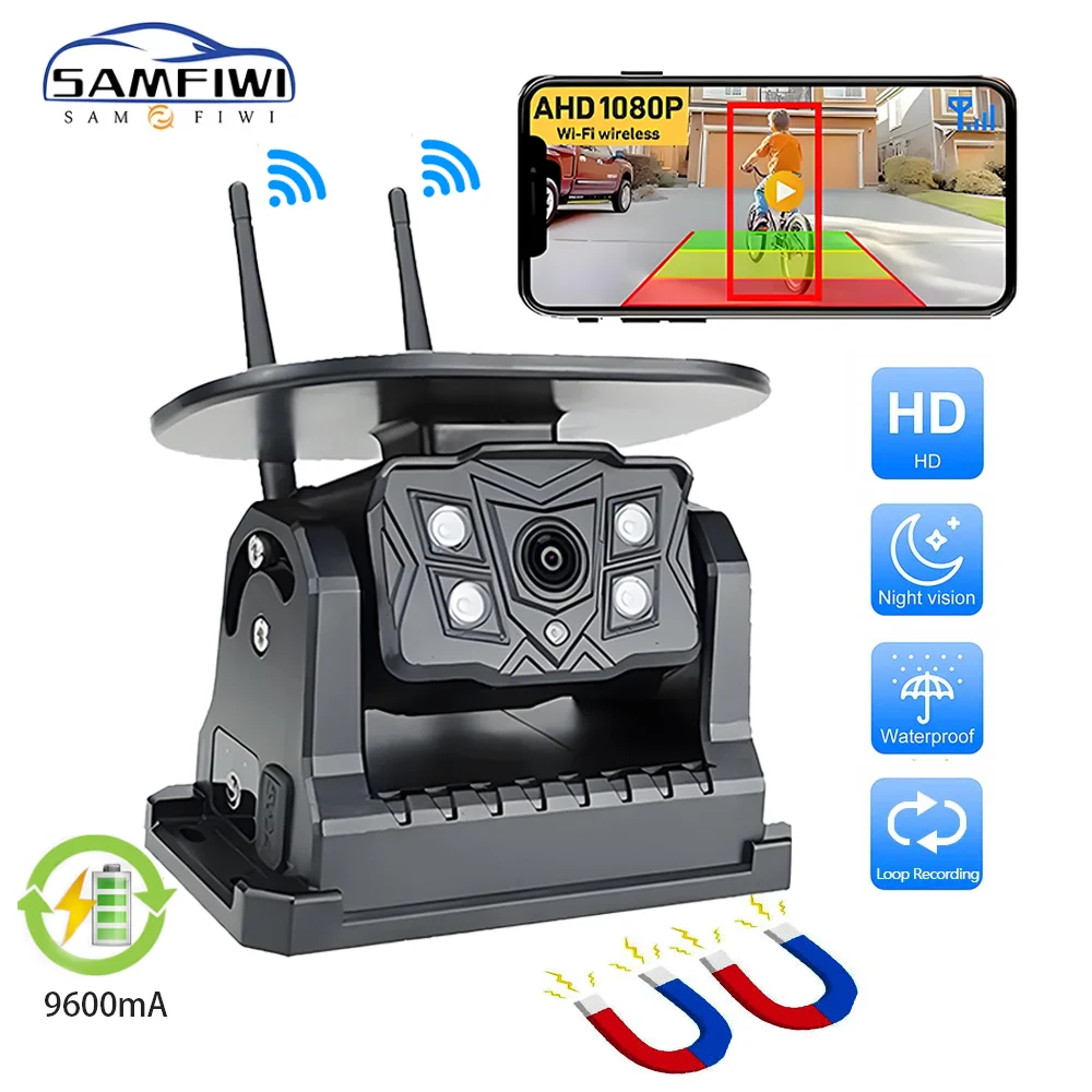 1080P Wireless WiFi Camera Solar Power Magnetic Reverse Backup Camera For iPhone Android BSD Ai Detection for Truck Car Camper
1080P Wireless WiFi Camera Solar Power Magnetic Reverse Backup Camera For iPhone Android BSD Ai Detection for Truck Car Camper