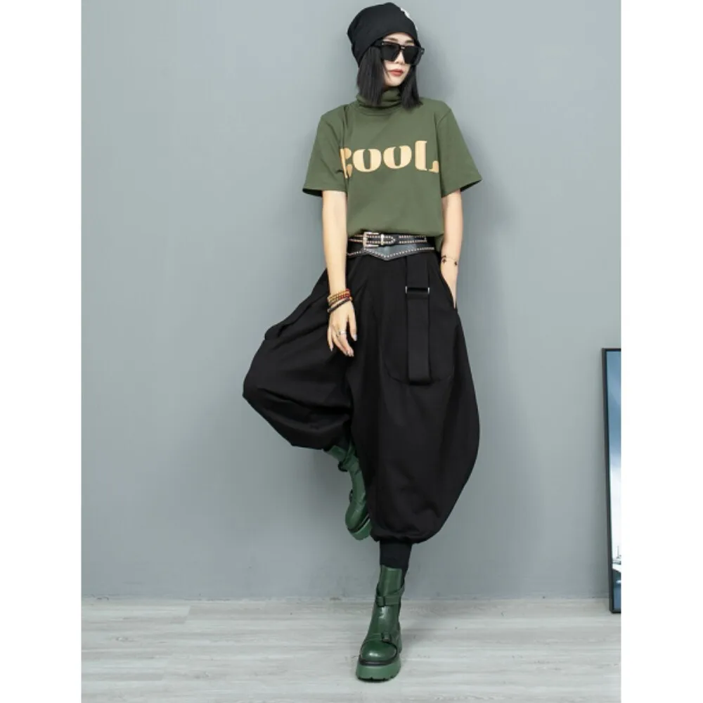 2024 Autumn Personalized Trendy Fashion Pant Set Women Loose High Neck Thick Short Sleeved T-shirt + Lantern Pants ZF171
2024 Autumn Personalized Trendy Fashion Pant Set Women Loose High Neck Thick Short Sleeved T-shirt + Lantern Pants ZF171