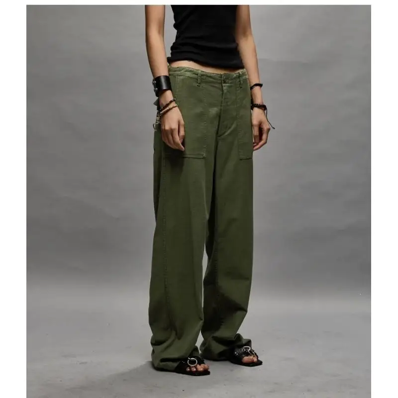 Maxdutti Women's Cargo Pants And Trousers Mid Waist Olive Green Pocket Jeans Women's Jeans Woman Clothes Women's Denim Pants
Maxdutti Women's Cargo Pants And Trousers Mid Waist Olive Green Pocket Jeans Women's Jeans Woman Clothes Women's Denim Pants