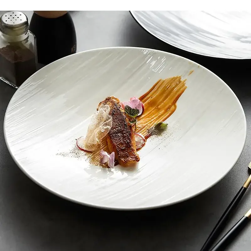 Round Ceramic Cooking Plate Pasta Steak Plates Sashimi Sushi Dish Hotel Solid Color Tableware Snack Dessert Serving Platter
Round Ceramic Cooking Plate Pasta Steak Plates Sashimi Sushi Dish Hotel Solid Color Tableware Snack Dessert Serving Platter