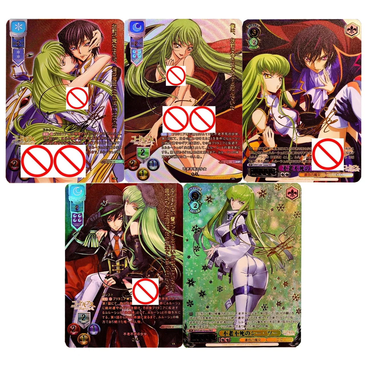 5 моделей ACG CODE GEASS: Lelouch of The Rebellion, лимитированная складная флеш-карта с горячим тиснением C.C., коллекционная игровая карта, игрушки
5 моделей ACG CODE GEASS: Lelouch of The Rebellion, лимитированная складная флеш-карта с горячим тиснением C.C., коллекционная игровая карта, игрушки