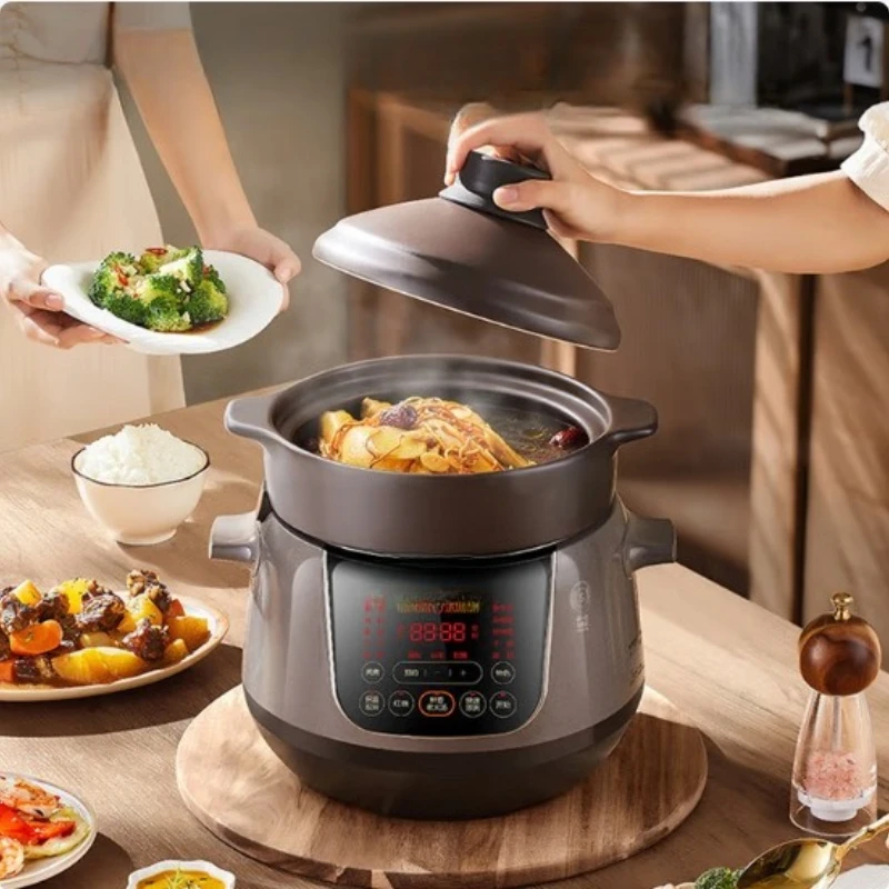 Electric stew pot Household multi-functional large-capacity intelligent casserole Chinese incandescent pottery cooking machine
Electric stew pot Household multi-functional large-capacity intelligent casserole Chinese incandescent pottery cooking machine