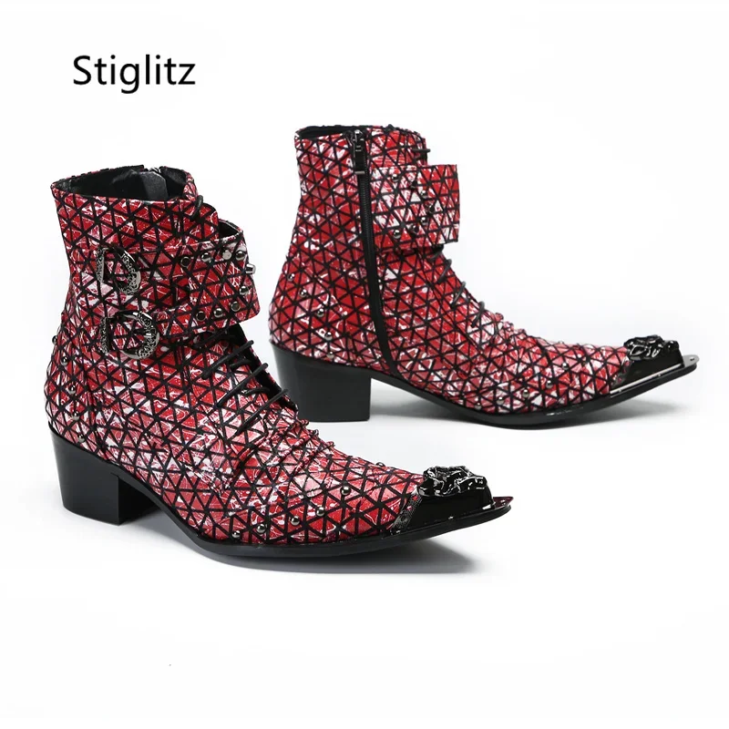 Double Buckle Ankle Boots Graffiti Genuine Leather Men's Boots Rivet Lace Up Metal Pointy British Style Western Boots Man Shoes
Double Buckle Ankle Boots Graffiti Genuine Leather Men's Boots Rivet Lace Up Metal Pointy British Style Western Boots Man Shoes