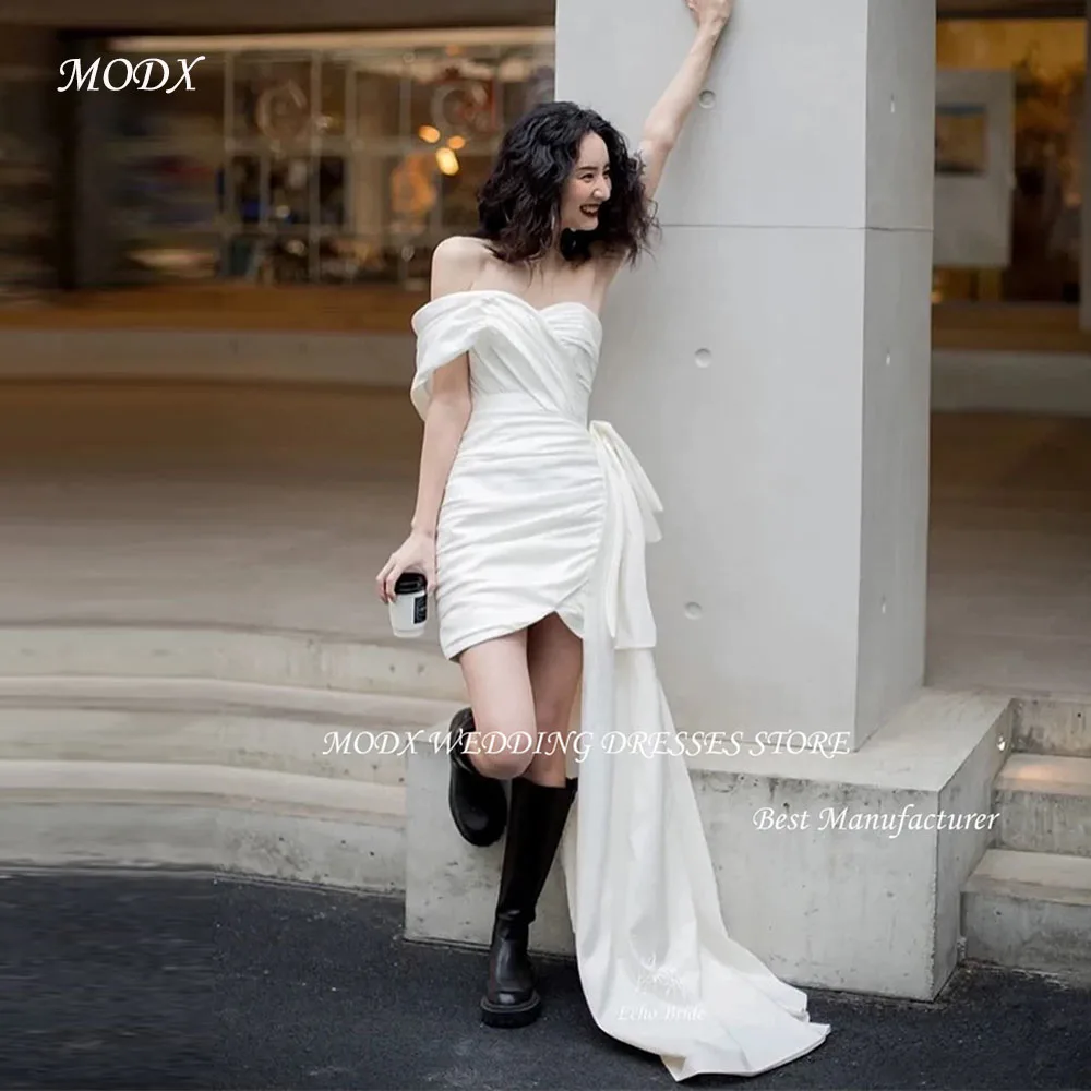 MODX Mini Sweetheart Pleats Wedding Party Dresses Korea Photoshoot Sweetheart Prom Gowns Soft Satin Formal Dress Corset Back
MODX Mini Sweetheart Pleats Wedding Party Dresses Korea Photoshoot Sweetheart Prom Gowns Soft Satin Formal Dress Corset Back