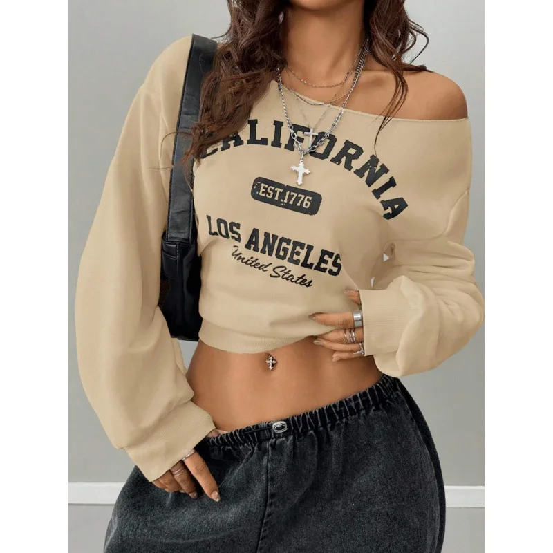 Off-Shoulder Long Sleeve Sweatshirt Women's Fashionable Casual Streetwear Cross-Border Style Spring Summer New Arrival
Off-Shoulder Long Sleeve Sweatshirt Women's Fashionable Casual Streetwear Cross-Border Style Spring Summer New Arrival