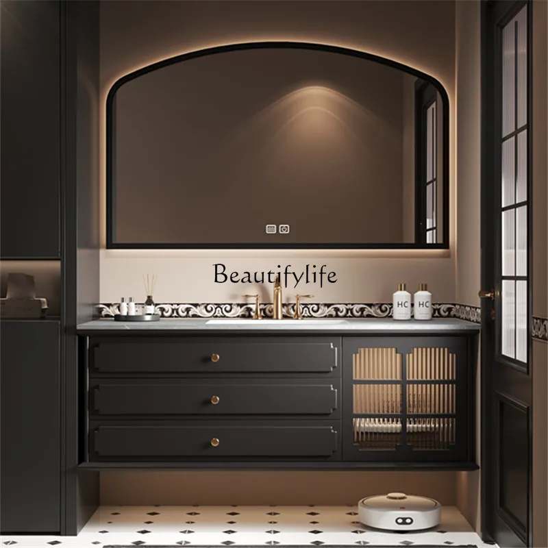 French oak bathroom cabinet combination washstand custom slate seamless basin bathroom
French oak bathroom cabinet combination washstand custom slate seamless basin bathroom