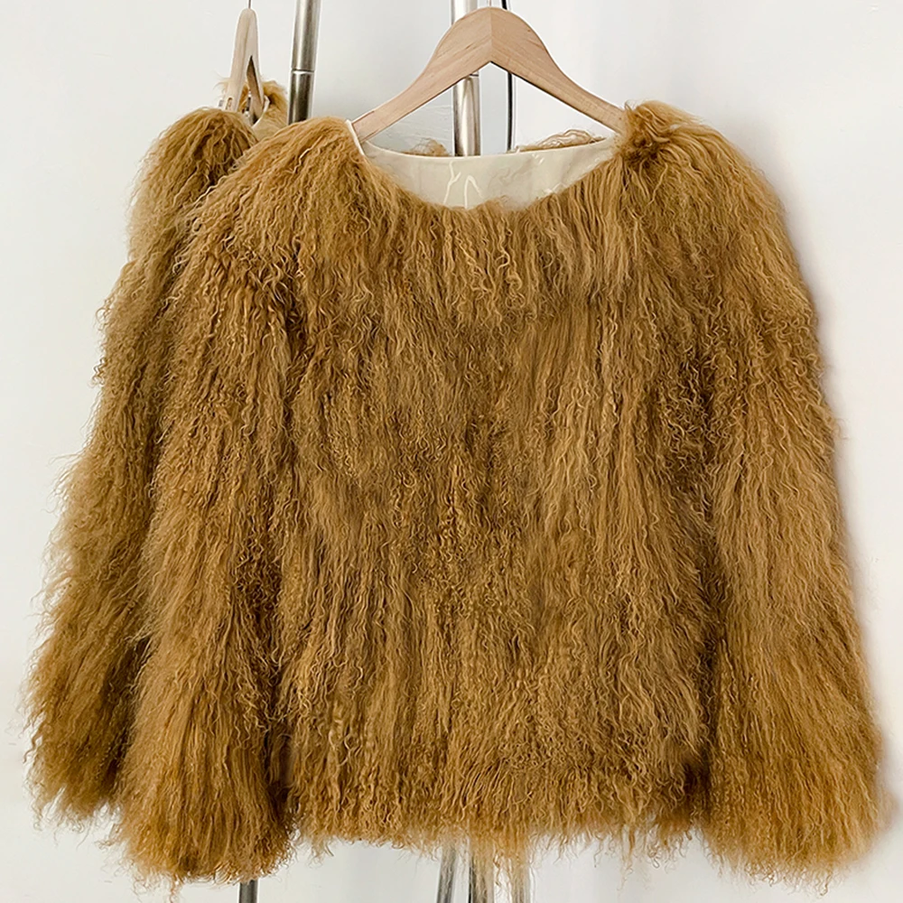 OFTBUY Women's Fur Coat Fuzzy Natural Fur Jacket Thick Women's Real Mongolian Sheep Fur Coat Female Outerwear Warm Autumn Winter
OFTBUY Women's Fur Coat Fuzzy Natural Fur Jacket Thick Women's Real Mongolian Sheep Fur Coat Female Outerwear Warm Autumn Winter