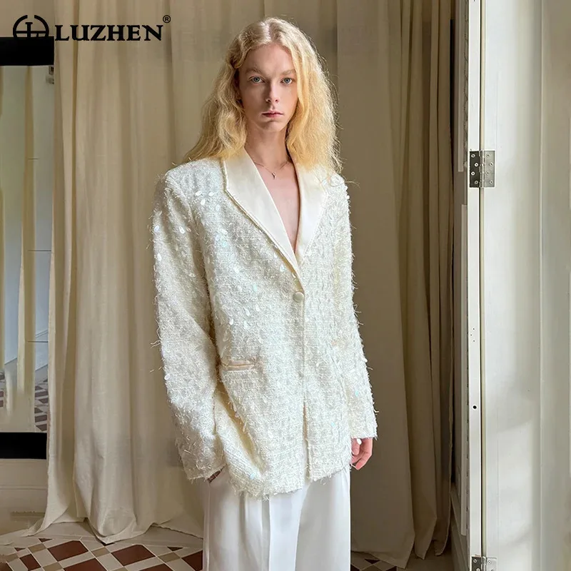 LUZHEN элегантный качественный блейзер с блестками 2025, осенний высокотемпераментный пиджак, пальто, мужская новая модная социальная одежда JY5765
LUZHEN элегантный качественный блейзер с блестками 2025, осенний высокотемпераментный пиджак, пальто, мужская новая модная социальная одежда JY5765