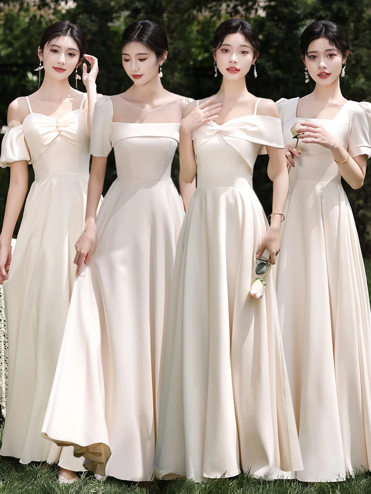 Платье подружки невесты 2026: Новинка, маленький размер, цвет шампань, шелковый атлас, элегантное, с завышенной талией, длинная юбка-принцесса для свадьбы
Платье подружки невесты 2026: Новинка, маленький размер, цвет шампань, шелковый атлас, элегантное, с завышенной талией, длинная юбка-принцесса для свадьбы