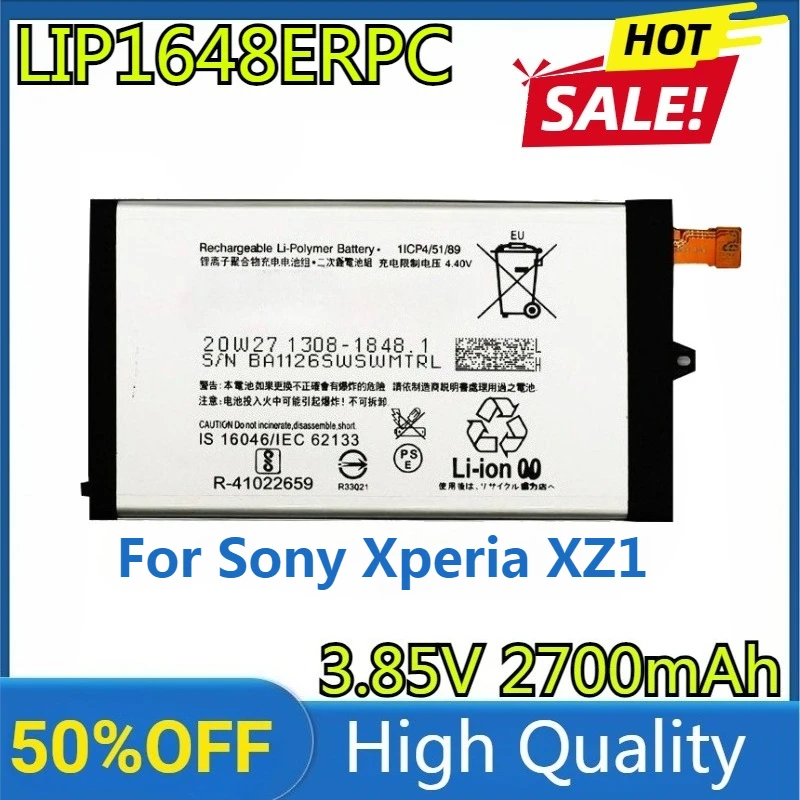 New High Quality Replaceable 3.8V 2700mAh LIP1648ERPC Battery for Sony Xperia XZ1 Compact XZ1 Mini 4.6" G8441 SO-02K PF41 
New High Quality Replaceable 3.8V 2700mAh LIP1648ERPC Battery for Sony Xperia XZ1 Compact XZ1 Mini 4.6" G8441 SO-02K PF41