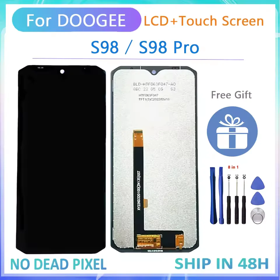 New 6.3" For DOOGEE S98 / S98 Pro S99 Original LCD Display + Touch Screen Assembly Replacement Tested Well with tools
New 6.3" For DOOGEE S98 / S98 Pro S99 Original LCD Display + Touch Screen Assembly Replacement Tested Well with tools