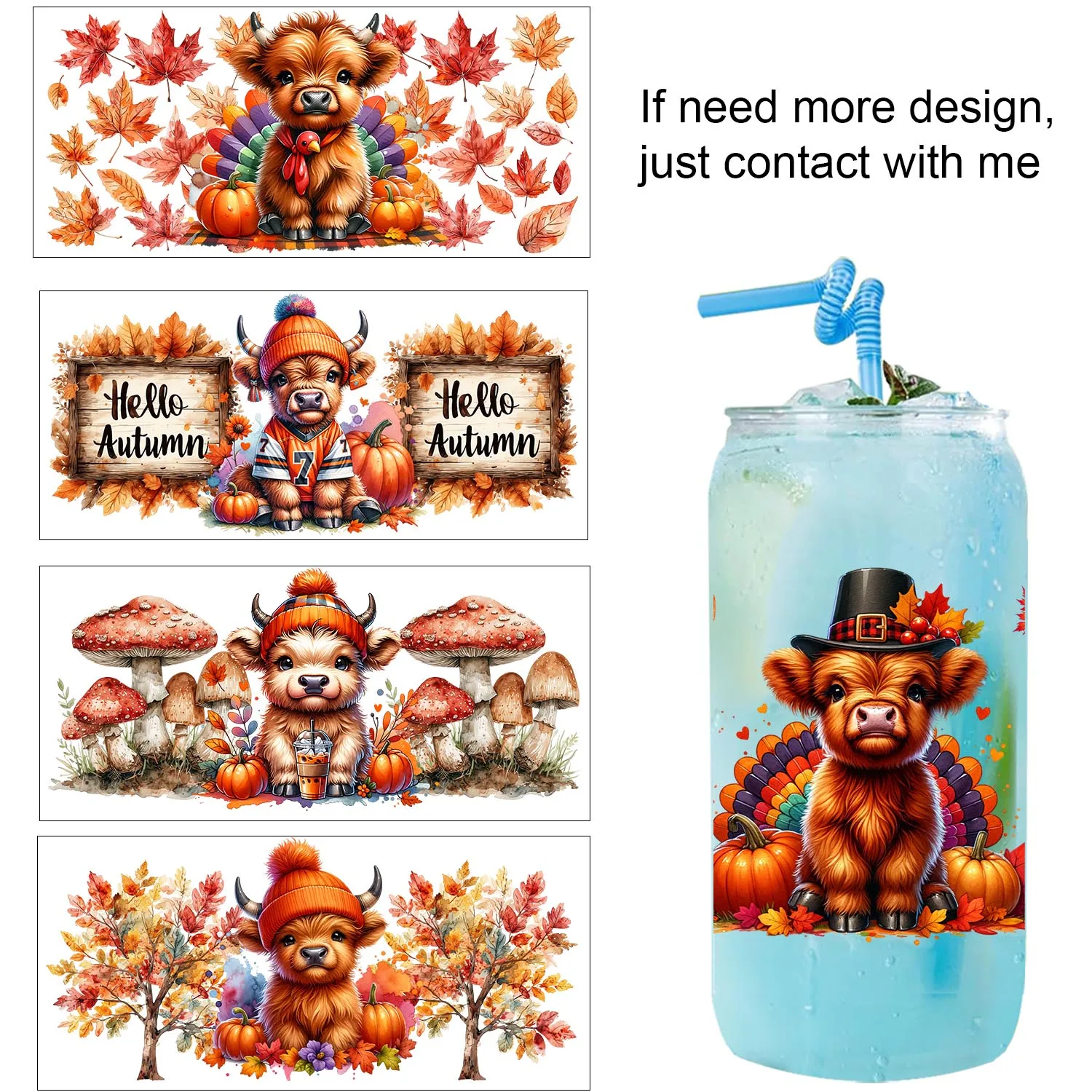 Fall Cozy Cottagecore Highland cattle easy peel waterproof DIY Decals 3D transfers uvdtf tumbler stickers 16oz uv dtf cup wrap
Fall Cozy Cottagecore Highland cattle easy peel waterproof DIY Decals 3D transfers uvdtf tumbler stickers 16oz uv dtf cup wrap