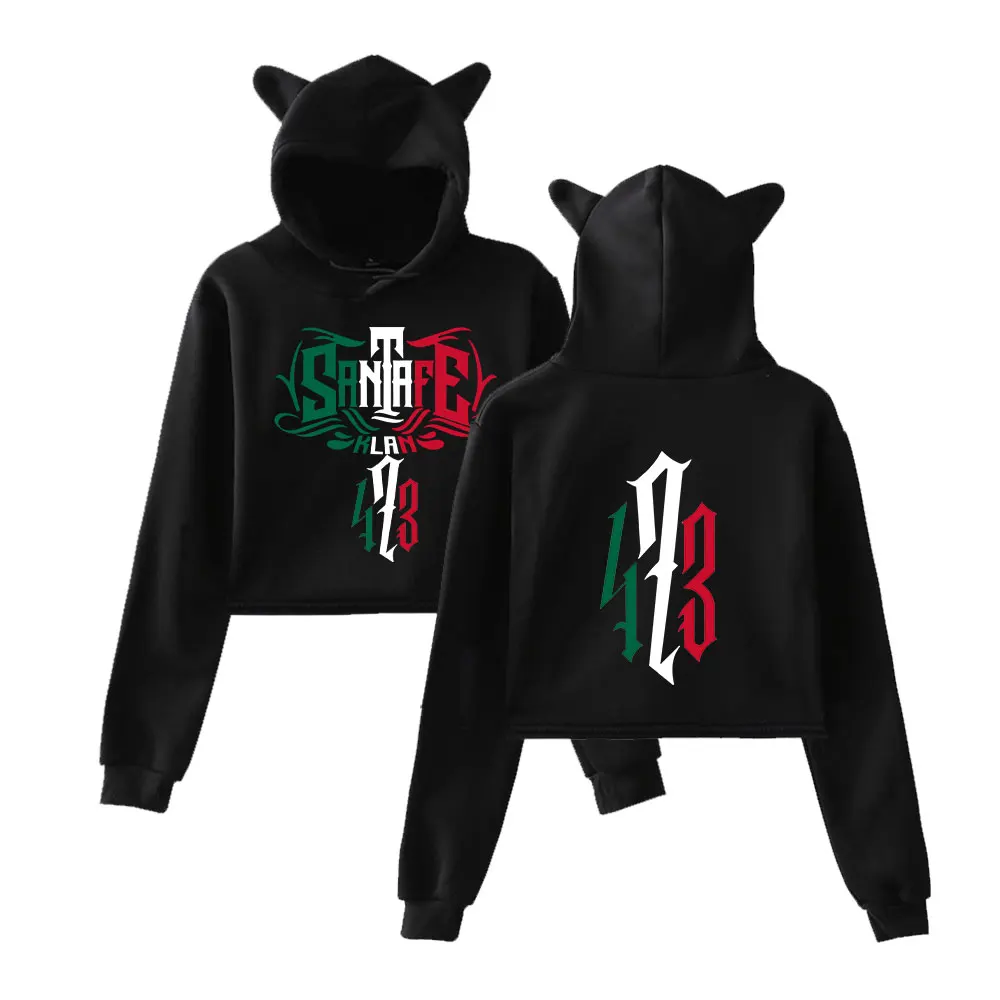 Rapper Santa Fe Klan 473 Hoodie Vintage 90s Streetwear Hoodie Merch Hoodies Sweatshirts for Girls Cat Ear Crop Fashion women
Rapper Santa Fe Klan 473 Hoodie Vintage 90s Streetwear Hoodie Merch Hoodies Sweatshirts for Girls Cat Ear Crop Fashion women