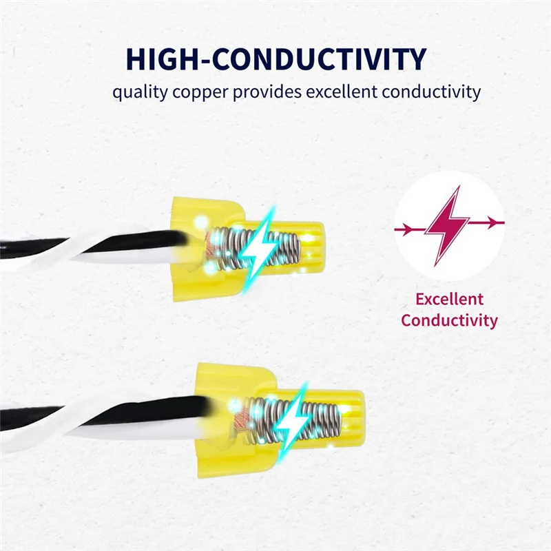 AB41-500 PCS Yellow Winged Wire Connectors, AWG 18-10, Easy Twist-On Screw On Ribbed Cap For Quick Connection
AB41-500 PCS Yellow Winged Wire Connectors, AWG 18-10, Easy Twist-On Screw On Ribbed Cap For Quick Connection