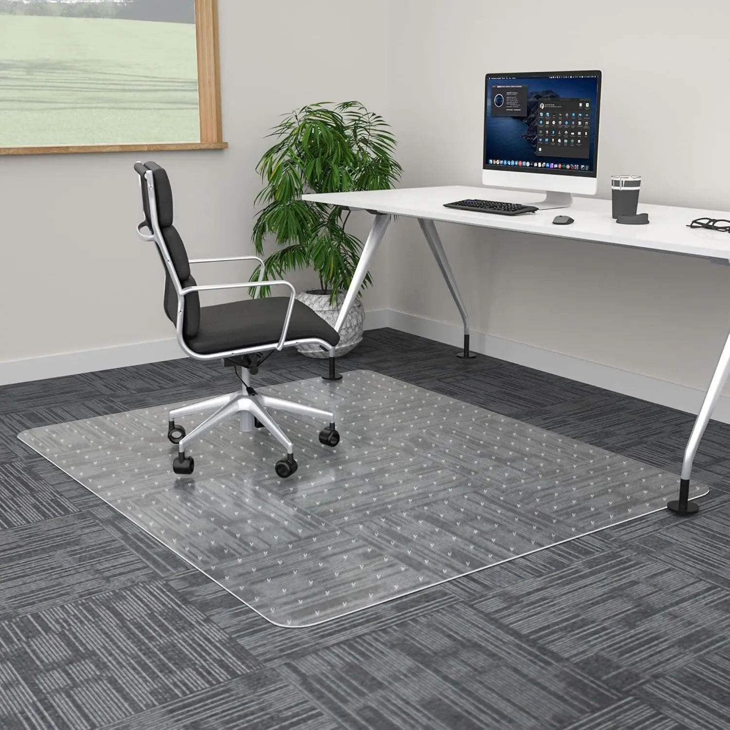 Extra Large Office Chair Mat For Carpet, 45"" X 53"" Clear Desk Chair Mat For Low Pile Carpeted Floors- Easy Glide Plastic
Extra Large Office Chair Mat For Carpet, 45"" X 53"" Clear Desk Chair Mat For Low Pile Carpeted Floors- Easy Glide Plastic