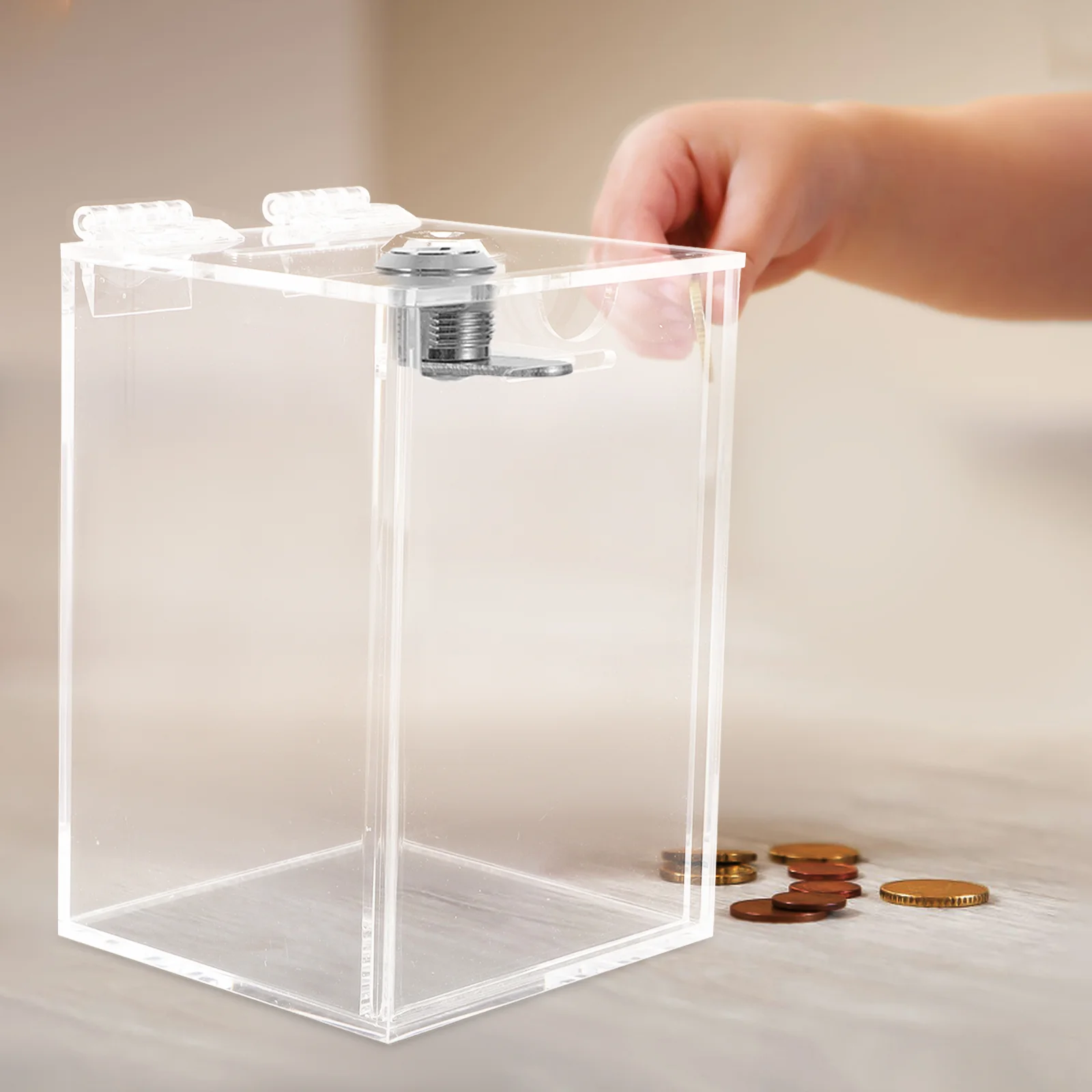 Transparent Acrylic Piggy Bank Large-capacity Money Box Practical Money Saving Bank With Lock
Transparent Acrylic Piggy Bank Large-capacity Money Box Practical Money Saving Bank With Lock
