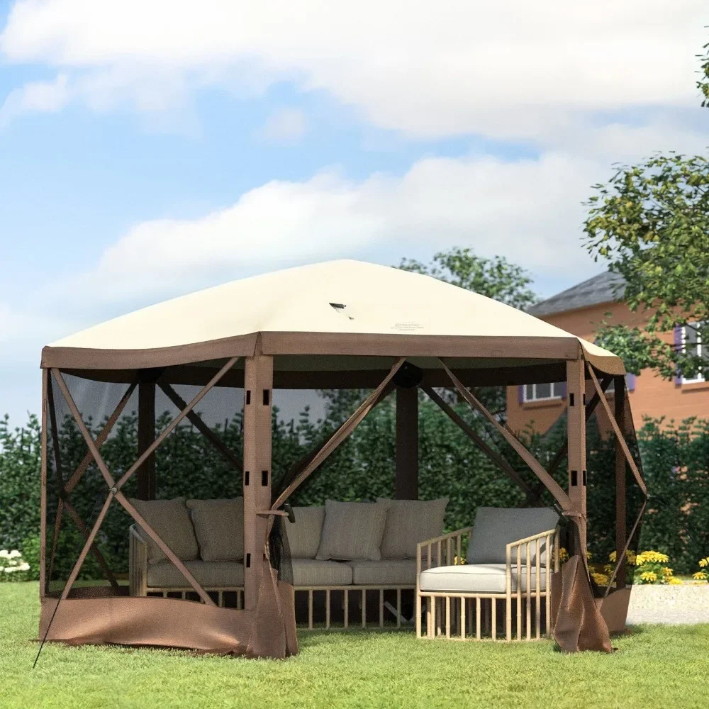 Camping Gazebo Tent, 10'x10',Waterproof Screen Shelter W/Portable Storage Bag, 6 Sided Pop-up Canopy Screen Tent
Camping Gazebo Tent, 10'x10',Waterproof Screen Shelter W/Portable Storage Bag, 6 Sided Pop-up Canopy Screen Tent