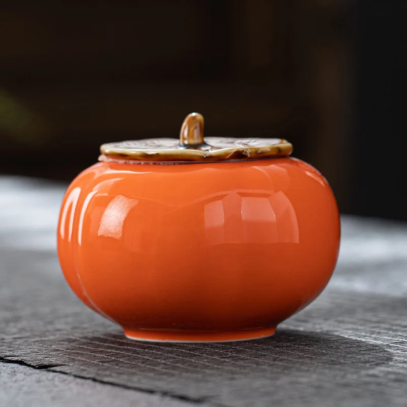 NEW Factory Direct Sale Solid Color Persimmon Ruyi Ceramic Canister Sealed Tea Gift Wedding Candy Jar
NEW Factory Direct Sale Solid Color Persimmon Ruyi Ceramic Canister Sealed Tea Gift Wedding Candy Jar
