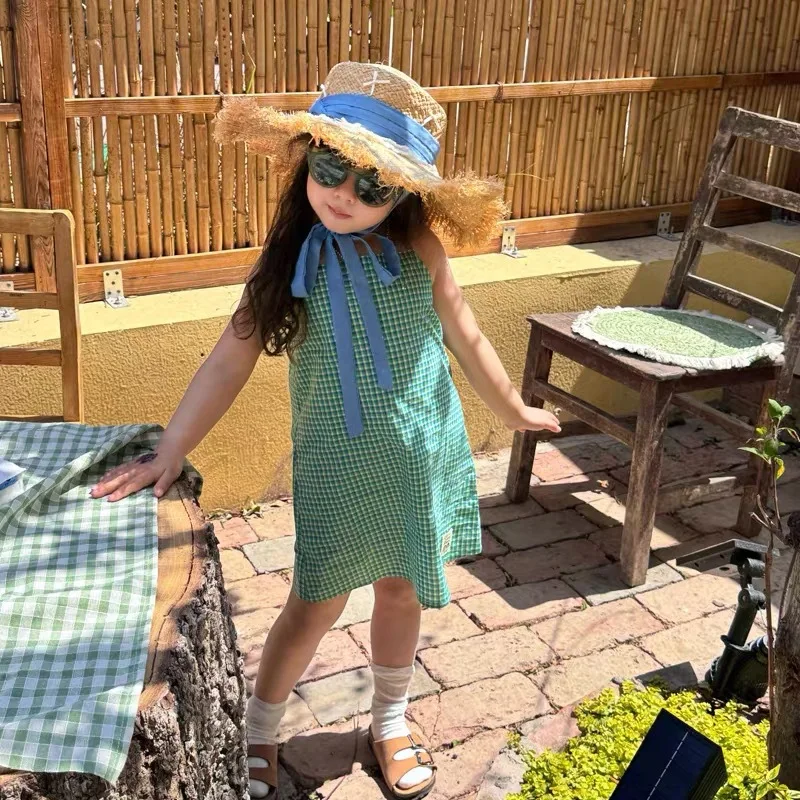 2026 Summer New Korean Children's Clothing Girls' Backless Plaid Skirt Vacation Style Vest Skirt Beach Dress
2026 Summer New Korean Children's Clothing Girls' Backless Plaid Skirt Vacation Style Vest Skirt Beach Dress