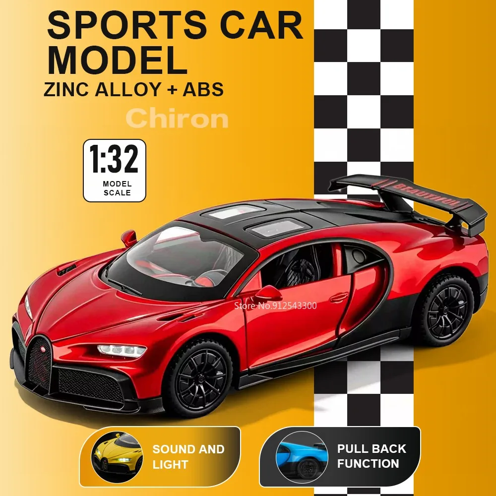 1:32 Chiron Tourbillon Car Model Toy Doors Opened Pull Back Cars Sound Light Rubber Tires Vehicle for Lover Anniversary Gift
1:32 Chiron Tourbillon Car Model Toy Doors Opened Pull Back Cars Sound Light Rubber Tires Vehicle for Lover Anniversary Gift