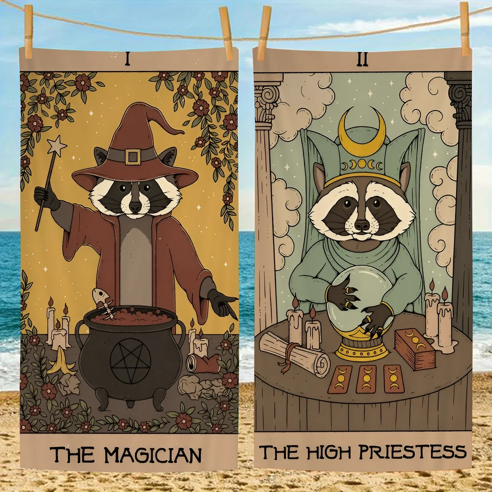 Raccoons Tarot Beach Towel Colorful Bath Towels For Girl Microfiber Quick Dry Custom Sand Free Beach Yoga Spa Gym Pool
Raccoons Tarot Beach Towel Colorful Bath Towels For Girl Microfiber Quick Dry Custom Sand Free Beach Yoga Spa Gym Pool