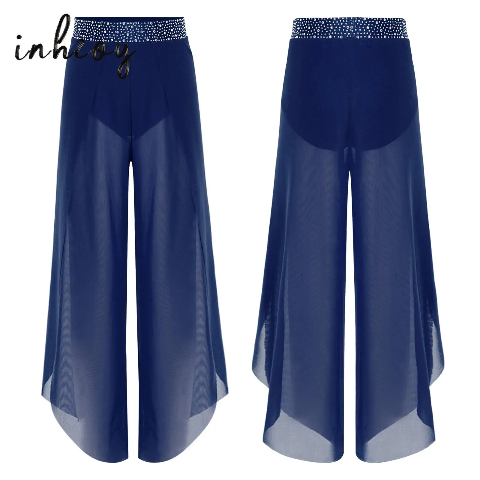 Mesh Wide Leg Pants for Kids Girls Modern Ballet Dance High Waist Palazzo Trousers Kid Classical Dance Stage Competition Wear
Mesh Wide Leg Pants for Kids Girls Modern Ballet Dance High Waist Palazzo Trousers Kid Classical Dance Stage Competition Wear