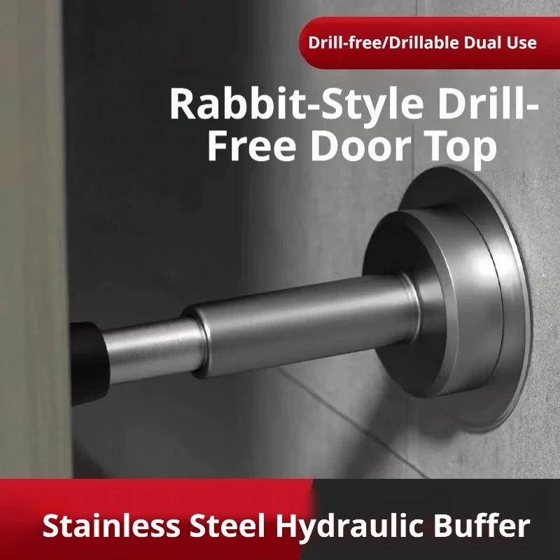 No-Drill Door Stopper - Hydraulic Buffer Silent Door Stop, Anti-Collision Door Holder for Entry Door, Glass Door
No-Drill Door Stopper - Hydraulic Buffer Silent Door Stop, Anti-Collision Door Holder for Entry Door, Glass Door
