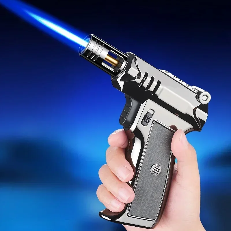 High Fire Spray Gun Windproof Jet Blue Flame Butane Gas Lighter Safety Lock Switch Outdoor Camping BBQ Kitchen Cigar Lighters 
High Fire Spray Gun Windproof Jet Blue Flame Butane Gas Lighter Safety Lock Switch Outdoor Camping BBQ Kitchen Cigar Lighters