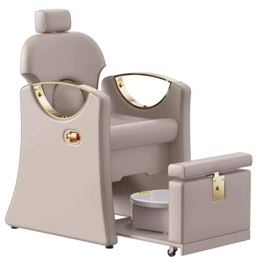 Pedicure Station for Nail Tech, Reclining Pedicure Chair with Massage Foot Bath, No Plumbing Pedicure Station Unit Cream Grey
Pedicure Station for Nail Tech, Reclining Pedicure Chair with Massage Foot Bath, No Plumbing Pedicure Station Unit Cream Grey