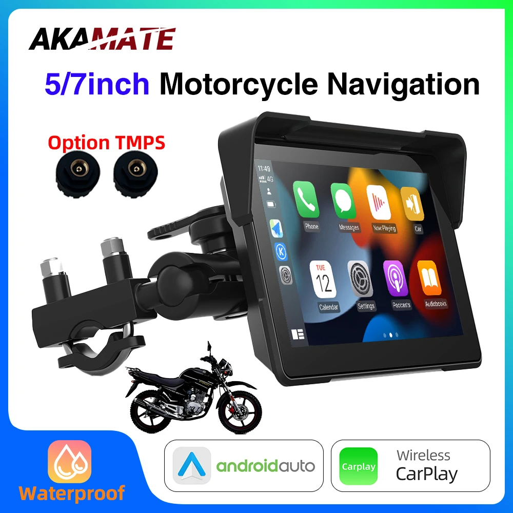 5 "/7" мотоциклетный GPS-навигаторный экран монитора, беспроводной CarPlay Android Auto, водонепроницаемый IPS-экран, портативный Bluetooth-дисплей
5 "/7" мотоциклетный GPS-навигаторный экран монитора, беспроводной CarPlay Android Auto, водонепроницаемый IPS-экран, портативный Bluetooth-дисплей