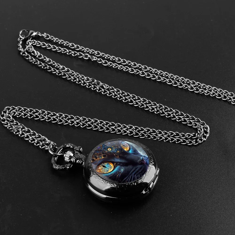 Cat's face Design Black Quartz Pocket Watch Gift Set with Durable Chain and Arabic Numeral Face Timeless Present for Boy
Cat's face Design Black Quartz Pocket Watch Gift Set with Durable Chain and Arabic Numeral Face Timeless Present for Boy