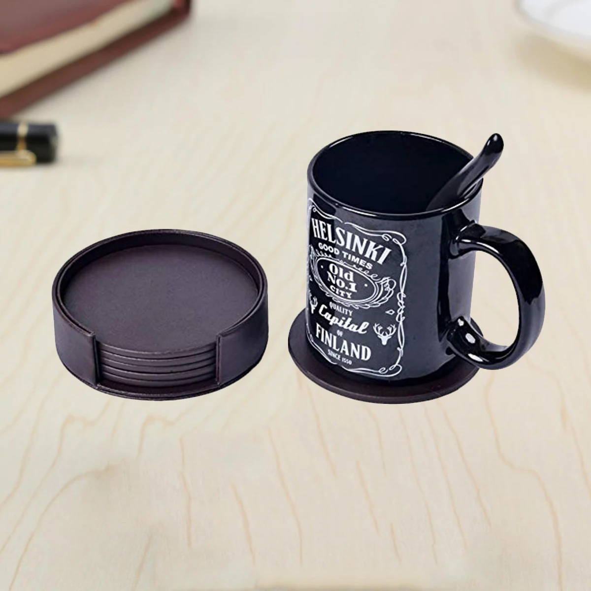 7 Pcs Pu Set Round Double-Sided Cup Mat Stylish Heat Insulation Drink for Kitchen Dining Home 
7 Pcs Pu Set Round Double-Sided Cup Mat Stylish Heat Insulation Drink for Kitchen Dining Home