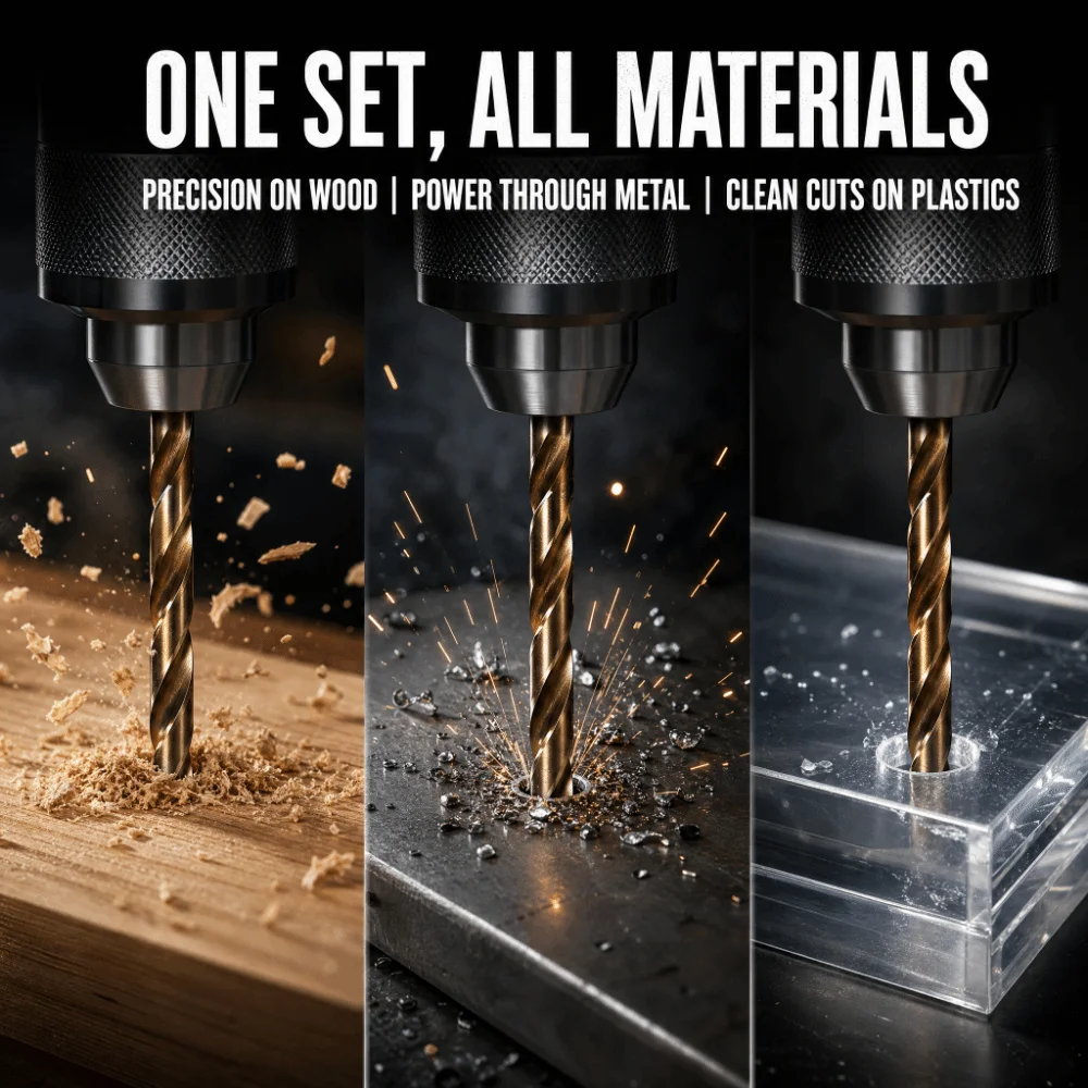 13pcs M35 Cobalt Steel Twist Drill Bit Set High Speed Steel HSS Straight Shank Drilling Tool Index Storage Case
13pcs M35 Cobalt Steel Twist Drill Bit Set High Speed Steel HSS Straight Shank Drilling Tool Index Storage Case