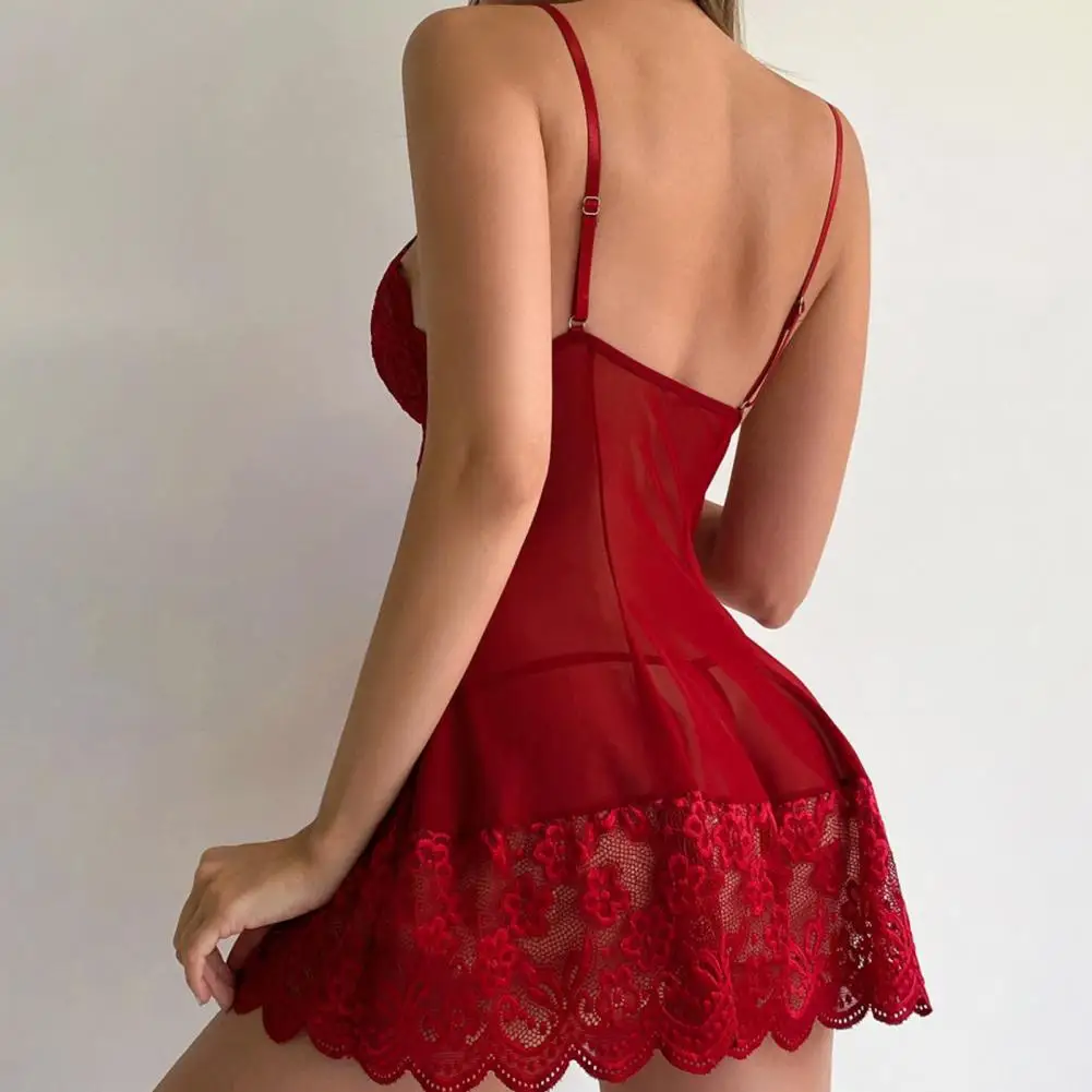2 Pcs/Set Women Nightdress Panties Set Backless Sleeveless Deep V Neck Mesh Floral Embroidery Nightie G-string Nightgown Set
2 Pcs/Set Women Nightdress Panties Set Backless Sleeveless Deep V Neck Mesh Floral Embroidery Nightie G-string Nightgown Set
