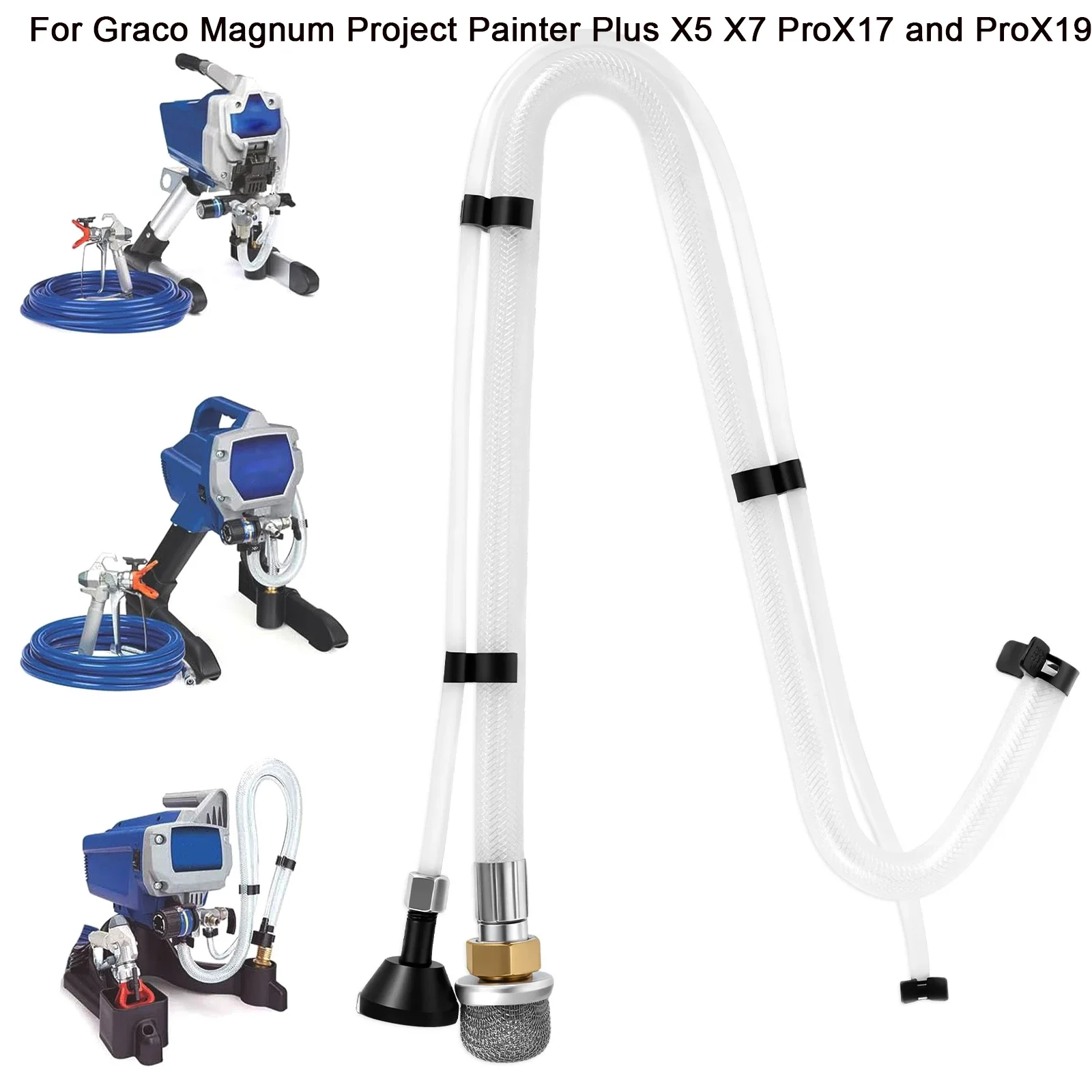 Suction Tube Kit for Graco Magnum Project Painter Plus X5 X7 ProX17 and ProX19 Stand Airless Paint Sprayer High Performance
Suction Tube Kit for Graco Magnum Project Painter Plus X5 X7 ProX17 and ProX19 Stand Airless Paint Sprayer High Performance