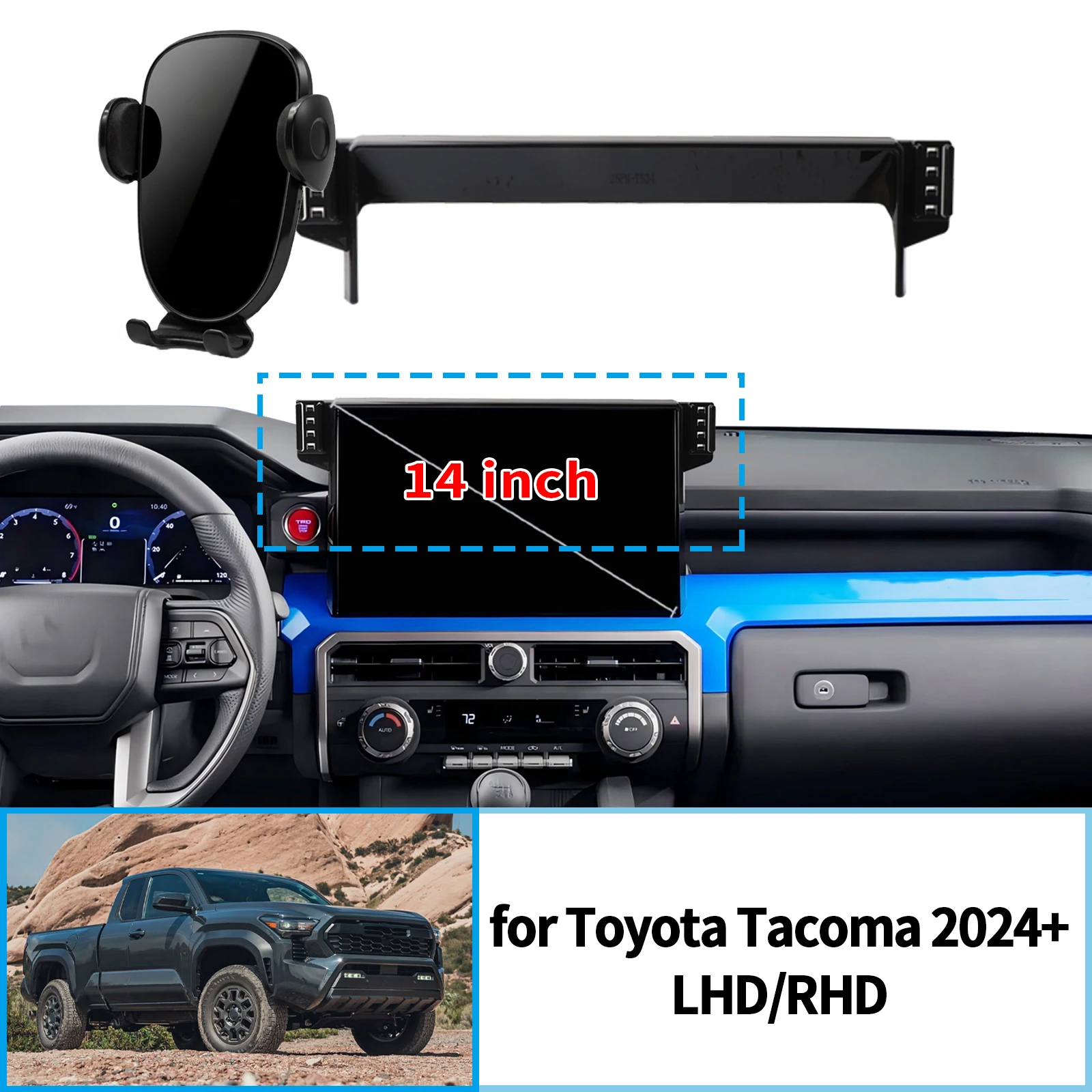 for Toyota Tacoma 2024 2025 2026 14inch LHD RHD Navigation Bracke Screen Base Phone Holder Mount Car accessoires
for Toyota Tacoma 2024 2025 2026 14inch LHD RHD Navigation Bracke Screen Base Phone Holder Mount Car accessoires