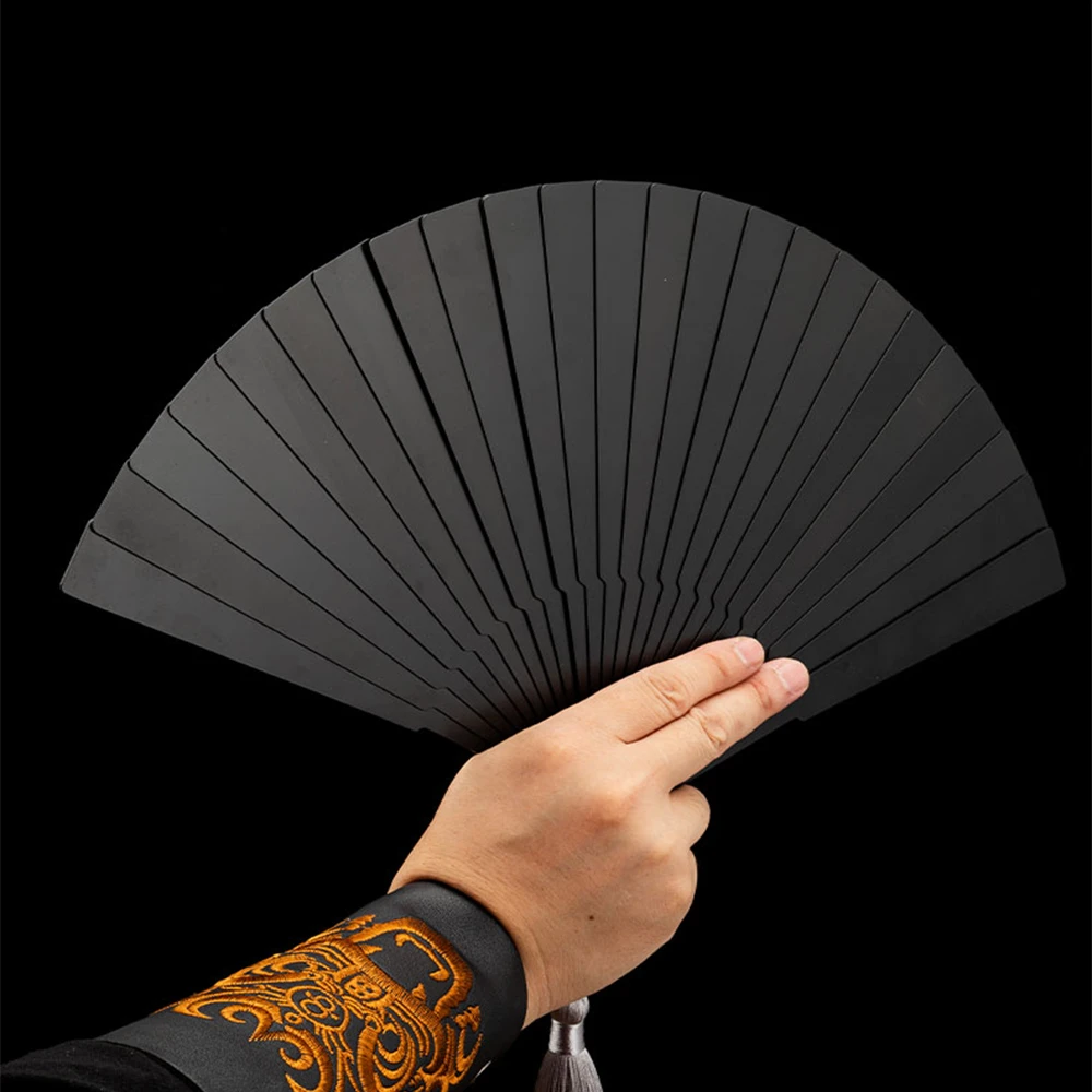 Chinese Style Stainless Steel Antique Style Iron Fan Hollowed Out Self-defense Portable Metal Black Stainless Steel Folding Fan
Chinese Style Stainless Steel Antique Style Iron Fan Hollowed Out Self-defense Portable Metal Black Stainless Steel Folding Fan