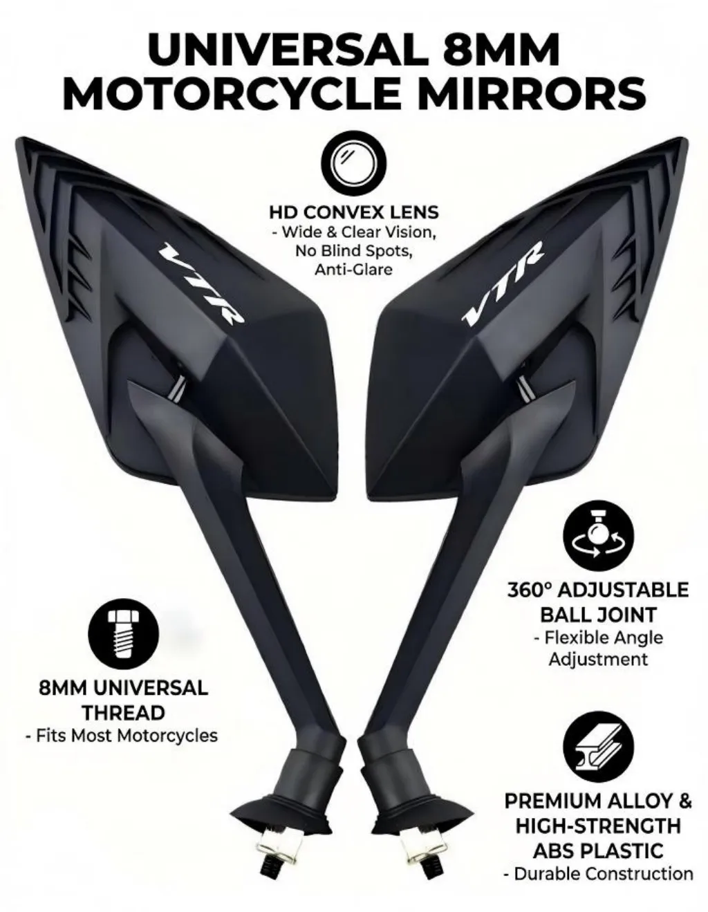 New Motorcycle side-view mirror For HONDA VTR1000 VTR 1000 SP-1 SP-2 FV FW FX FIRESTORM Fashionable style Motorcycle Mirrors
New Motorcycle side-view mirror For HONDA VTR1000 VTR 1000 SP-1 SP-2 FV FW FX FIRESTORM Fashionable style Motorcycle Mirrors