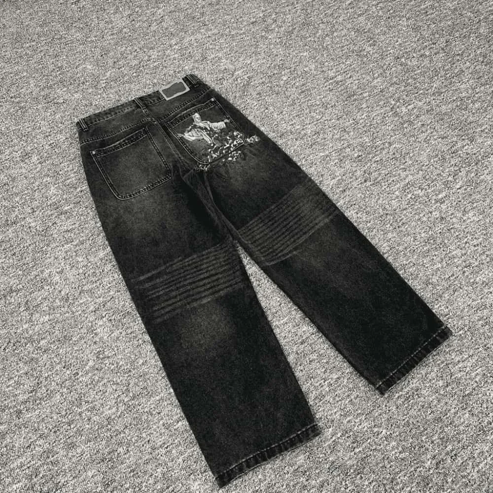 High Street Vintage Character Luxury Brand JEANS Style Embroidery Casual Loose Straight-leg Fashion Pants Denim Men's Trousers
High Street Vintage Character Luxury Brand JEANS Style Embroidery Casual Loose Straight-leg Fashion Pants Denim Men's Trousers