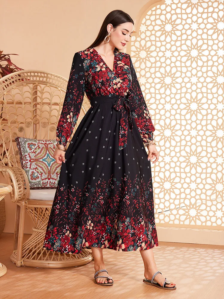 Kaftan Dubai Women Floral Print Maxi Party Dress Holiday Beach Sundress Gown Muslim Dresses Marocain Caftan Turkey Robe Vestidos
Kaftan Dubai Women Floral Print Maxi Party Dress Holiday Beach Sundress Gown Muslim Dresses Marocain Caftan Turkey Robe Vestidos