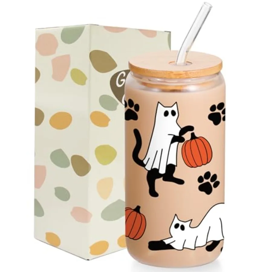 Наполнители для банок для женщин, взрослых, девочек-подростков — 16 унций, милые призрачные кошки, тыква, стеклянные чашки на Хэллоуин с крышкой и соломинкой, Hallowe
Наполнители для банок для женщин, взрослых, девочек-подростков — 16 унций, милые призрачные кошки, тыква, стеклянные чашки на Хэллоуин с крышкой и соломинкой, Hallowe