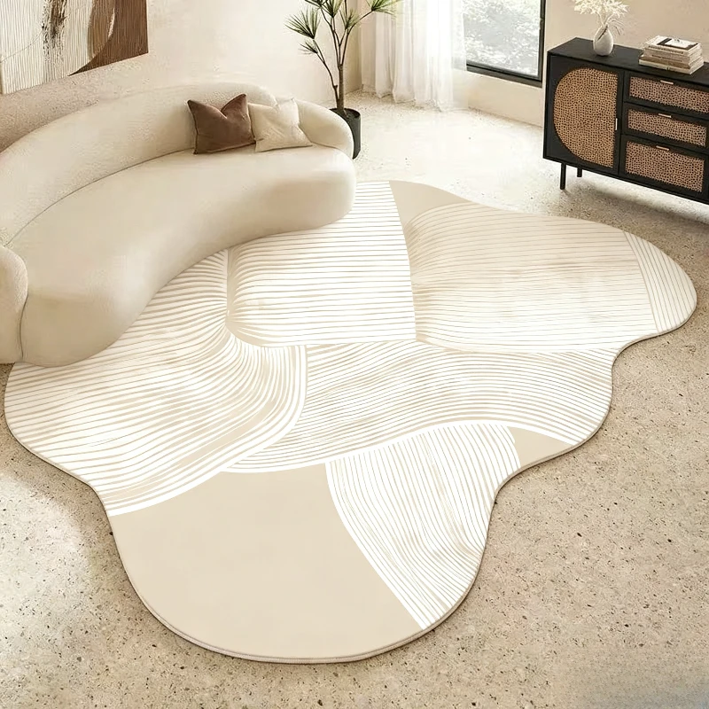 Irregular Shape Bedroom Decor Line Carpet Home Thick Plush Rug Cream Style Carpets for Living Room Fluffy Soft Lounge Floor Mat
Irregular Shape Bedroom Decor Line Carpet Home Thick Plush Rug Cream Style Carpets for Living Room Fluffy Soft Lounge Floor Mat