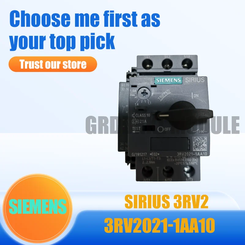 New Original SIEMENS 3RV2021-1AA10 Motor Protection Circuit Breaker 1.1-1.6A
New Original SIEMENS 3RV2021-1AA10 Motor Protection Circuit Breaker 1.1-1.6A