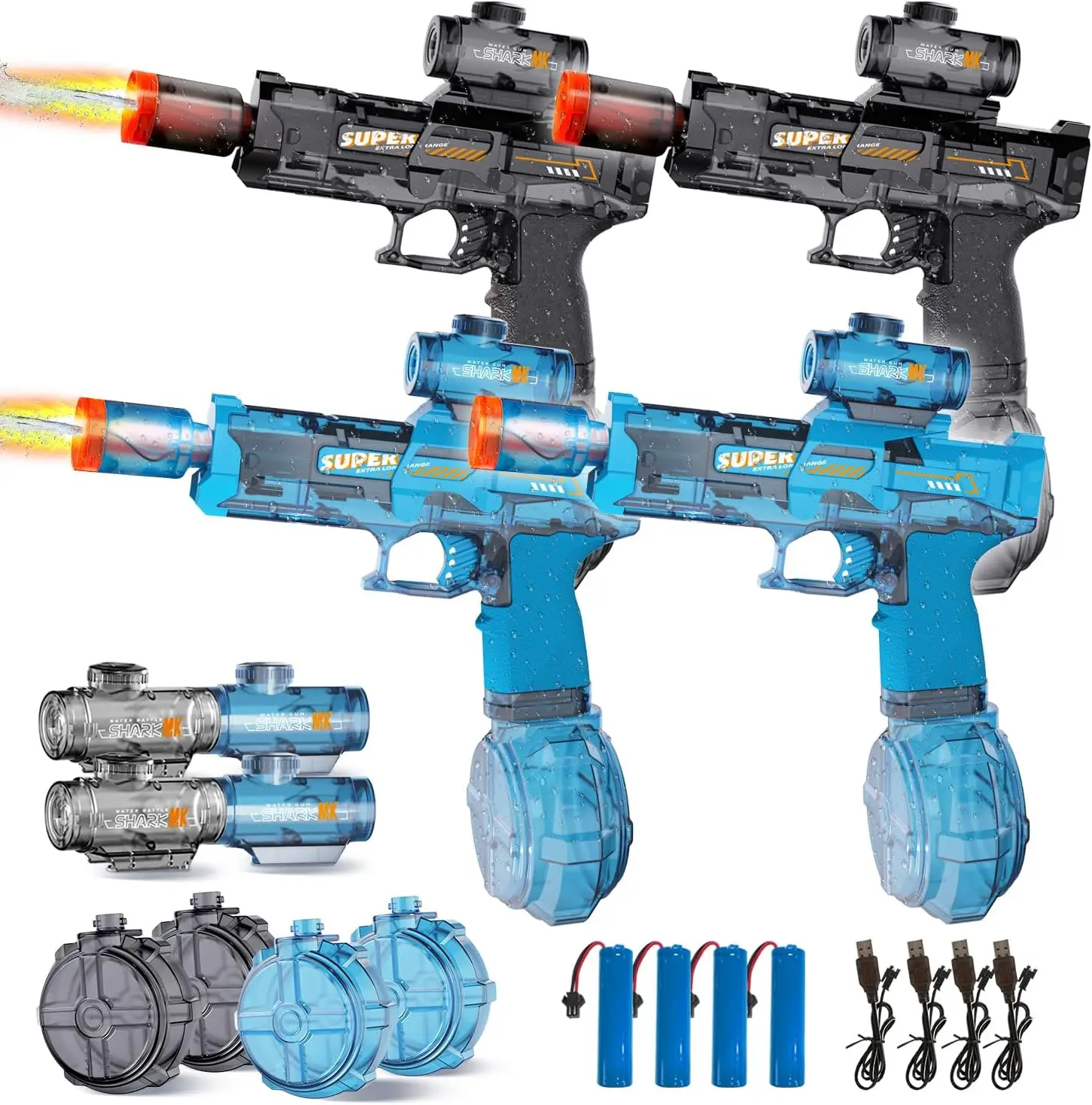 Automatic Squirt Gun with Water Spray Sound and LED Light, Leak-Proof Rechargeable for Outdoor Pool Beach Fun
Automatic Squirt Gun with Water Spray Sound and LED Light, Leak-Proof Rechargeable for Outdoor Pool Beach Fun
