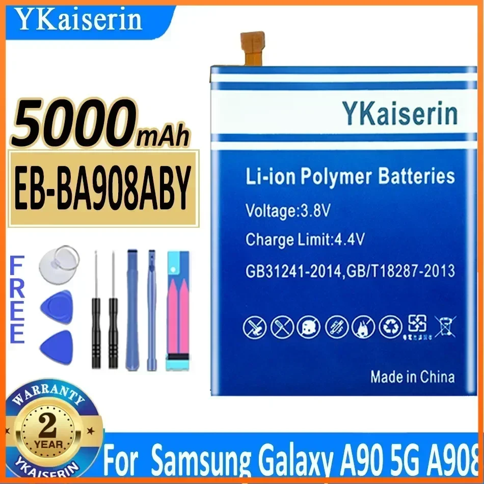 YKaiserin Новый EB-BA908ABY 5000 мАч Высокое качество для Samsung Galaxy A90 5G A908 A908B A908N Сменный аккумулятор для мобильного телефона
YKaiserin Новый EB-BA908ABY 5000 мАч Высокое качество для Samsung Galaxy A90 5G A908 A908B A908N Сменный аккумулятор для мобильного телефона