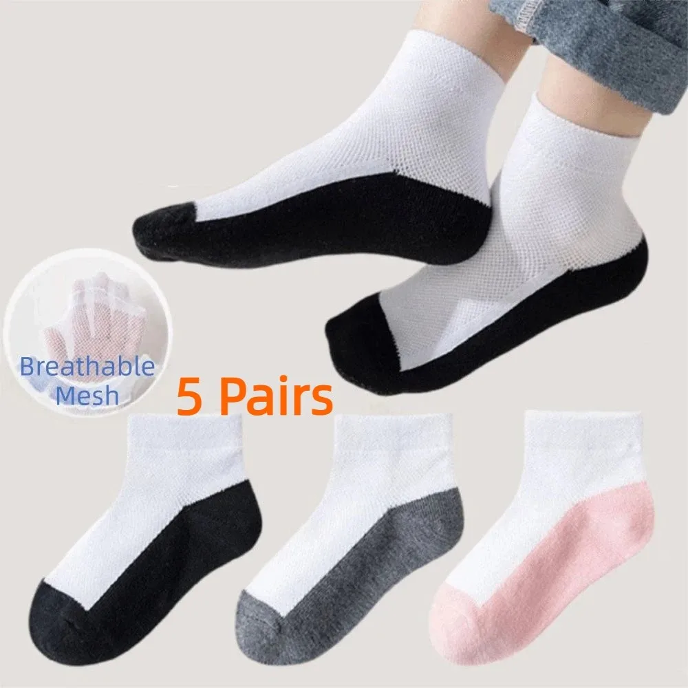 5 pairs Comfortable Soft Children Socks 2-12 Years Thin Mesh Spring Summer Socks short Tube Anti-Slip Kids Socks Teen Student
5 pairs Comfortable Soft Children Socks 2-12 Years Thin Mesh Spring Summer Socks short Tube Anti-Slip Kids Socks Teen Student