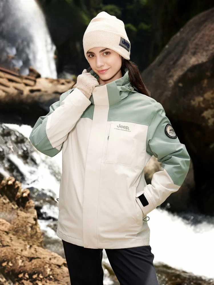Three-in-One Fleece Ladies Windbreaker Waterproof Windproof Warm Autumn Winter New Style Clothing Set Polyester Fiber Zipper ...
Three-in-One Fleece Ladies Windbreaker Waterproof Windproof Warm Autumn Winter New Style Clothing Set Polyester Fiber Zipper ...