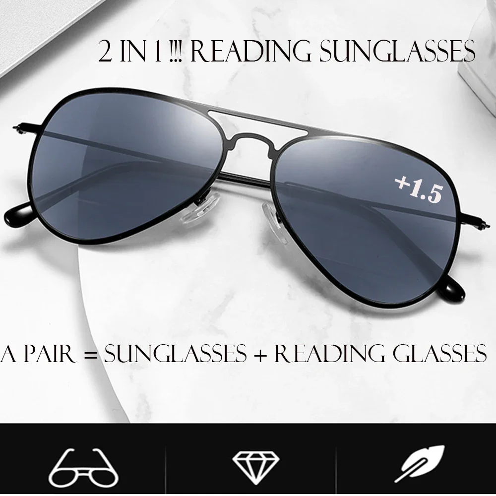 New Design Ultra-light Block Light Reading SunGlasses +0.75 +1 +1.25 +1.5 +1.75 +2 +2.25 +2.75 to +3.5
New Design Ultra-light Block Light Reading SunGlasses +0.75 +1 +1.25 +1.5 +1.75 +2 +2.25 +2.75 to +3.5